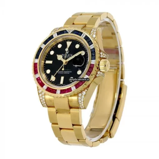 Design Replica Rolex Gmt-master II 116758saru Automatic Movement 40mm Yellow Gold Case Mens/unisex Watch - Image 3