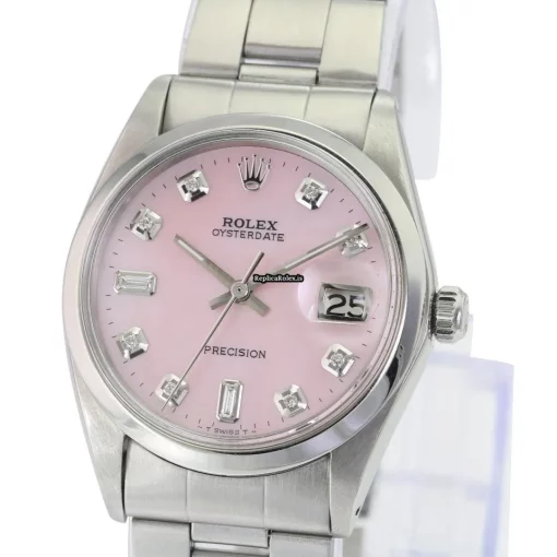 Fabulous Fakes Rolex Oyster Precision 6694 Caliber 1225 Manual Winding Movement 34x40mm Steel Case Mens/unisex Watch - Image 2