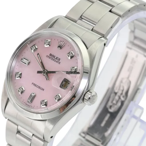 Fabulous Fakes Rolex Oyster Precision 6694 Caliber 1225 Manual Winding Movement 34x40mm Steel Case Mens/unisex Watch - Image 4