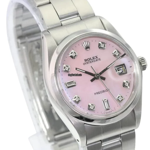 Fabulous Fakes Rolex Oyster Precision 6694 Caliber 1225 Manual Winding Movement 34x40mm Steel Case Mens/unisex Watch - Image 5