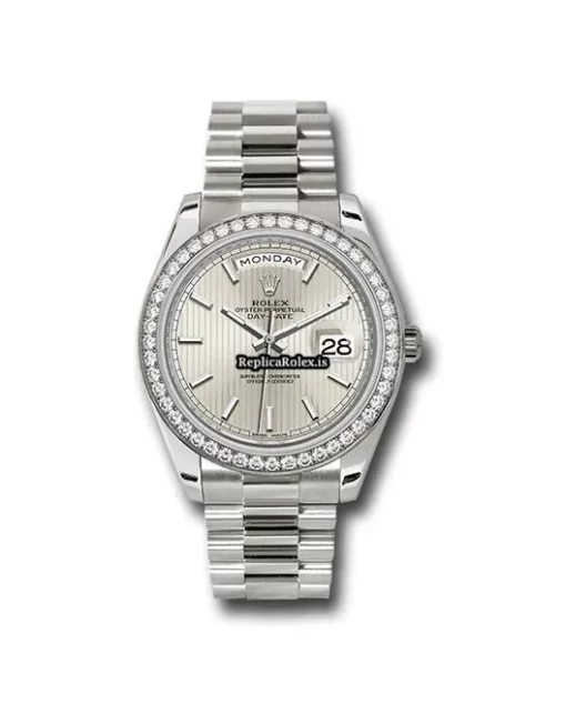 Affordable Replica Rolex Day-date 40 228349rbr Caliber 3255 Automatic Movement 40mm White Gold Case Mens/unisex Watch