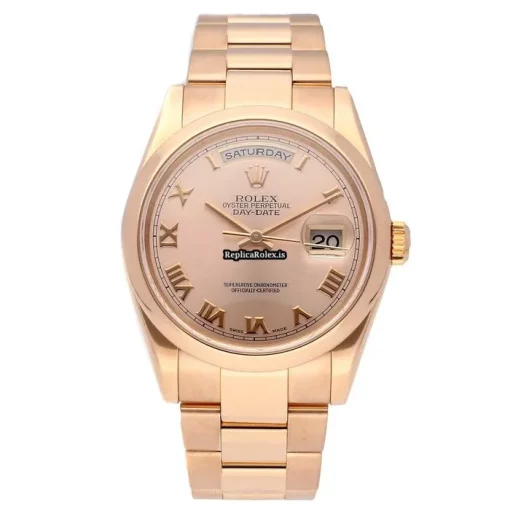 Mind-boggling Fake Rolex Day-date 36 118205 Caliber 3155 Automatic Movement 36mm Rose Gold Case Mens/unisex Watch