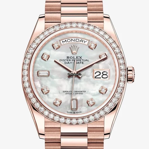 Ideal Fakes Rolex Day-date 36 128345rbr Caliber 3255 Automatic Movement 36mm Rose Gold Case Mens/unisex Watch