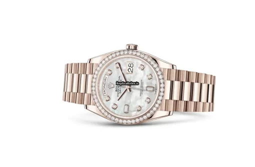 Ideal Fakes Rolex Day-date 36 128345rbr Caliber 3255 Automatic Movement 36mm Rose Gold Case Mens/unisex Watch - Image 2
