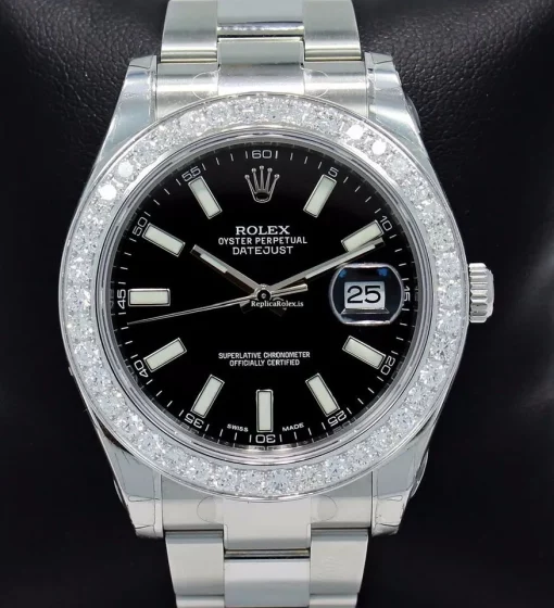 Affordable Copies Rolex Datejust II 116300 Automatic Movement 41mm Steel Case Watch - Image 2