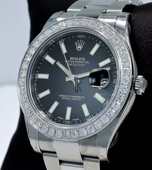 Affordable Copies Rolex Datejust II 116300 Automatic Movement 41mm Steel Case Watch - Image 3