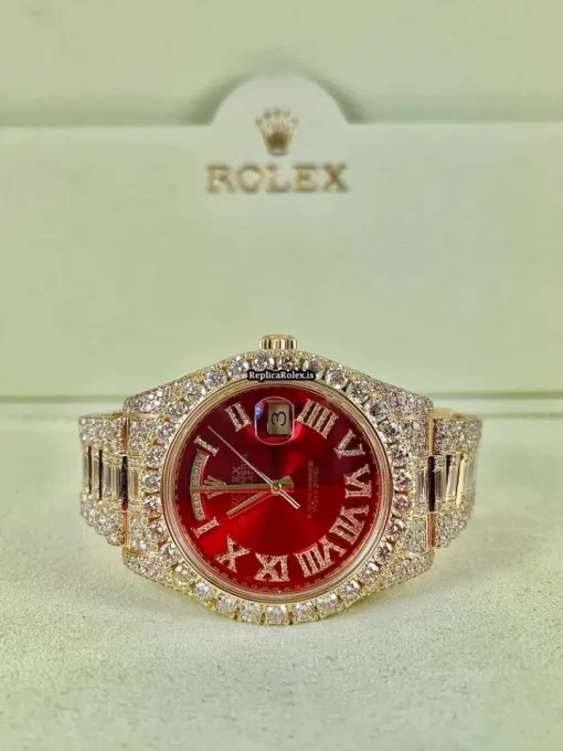 Awesome Fake Rolex Day-date II 218238 Caliber 3156 Automatic Movement 41mm Yellow Gold Case Mens/unisex Watch
