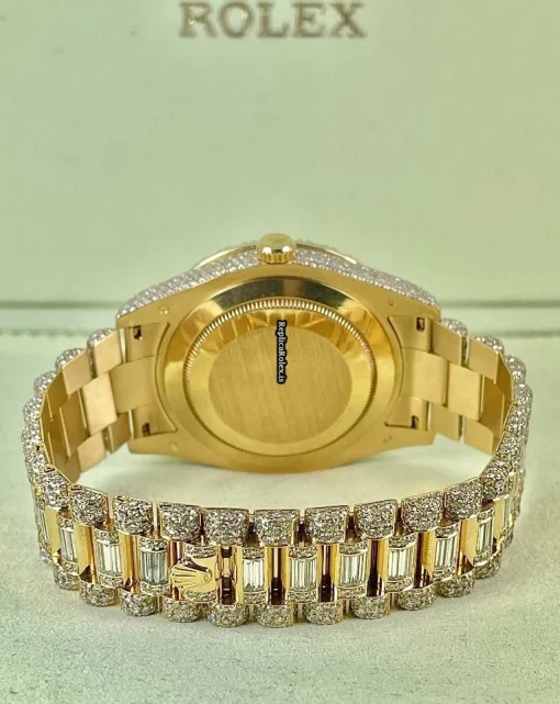 Awesome Fake Rolex Day-date II 218238 Caliber 3156 Automatic Movement 41mm Yellow Gold Case Mens/unisex Watch - Image 4