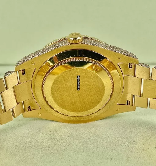 Awesome Fake Rolex Day-date II 218238 Caliber 3156 Automatic Movement 41mm Yellow Gold Case Mens/unisex Watch - Image 6