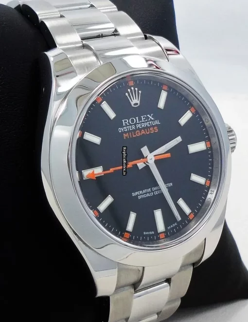 Top Replica Rolex Milgauss 116400 Automatic Movement 40mm Steel Case Watch - Image 2