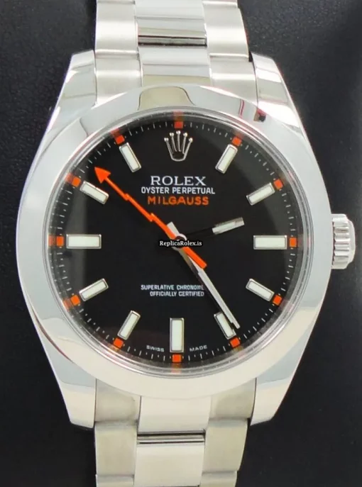 Top Replica Rolex Milgauss 116400 Automatic Movement 40mm Steel Case Watch - Image 3