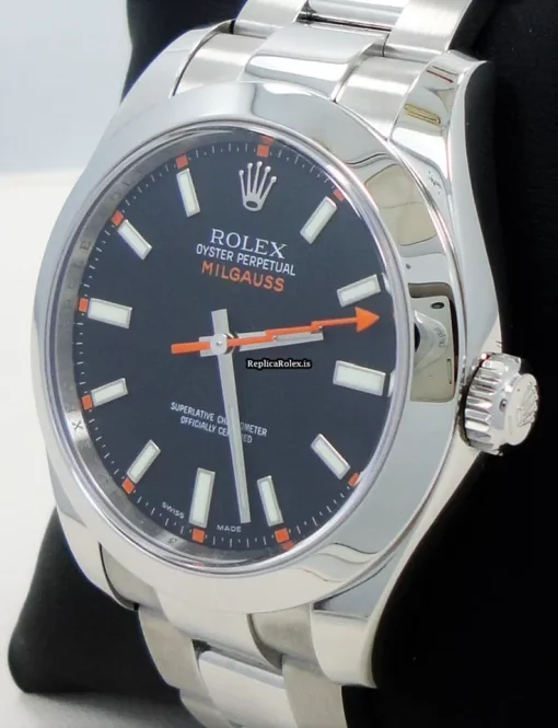 Top Replica Rolex Milgauss 116400 Automatic Movement 40mm Steel Case Watch - Image 4