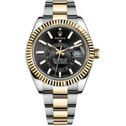 Excellent Clone Rolex Sky-dweller 326933 Automatic Movement Gold/steel Case Watch
