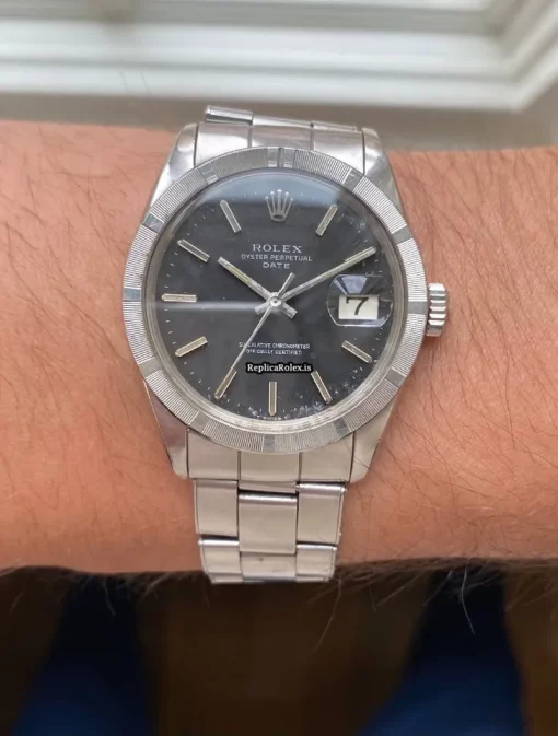 Cheap Replica Rolex Oyster Perpetual Date 1501 Caliber 1570 Automatic Movement 34x42mm Steel Case Mens/unisex Watch - Image 10