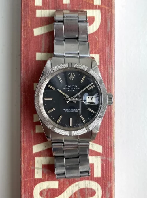 Cheap Replica Rolex Oyster Perpetual Date 1501 Caliber 1570 Automatic Movement 34x42mm Steel Case Mens/unisex Watch - Image 3