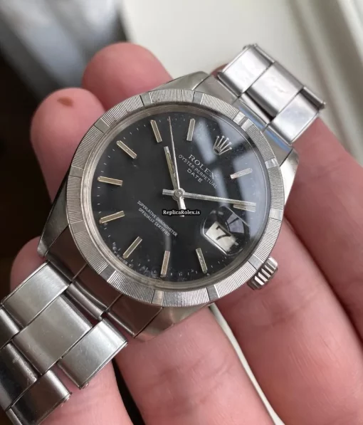 Cheap Replica Rolex Oyster Perpetual Date 1501 Caliber 1570 Automatic Movement 34x42mm Steel Case Mens/unisex Watch - Image 6