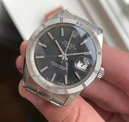 Cheap Replica Rolex Oyster Perpetual Date 1501 Caliber 1570 Automatic Movement 34x42mm Steel Case Mens/unisex Watch - Image 7