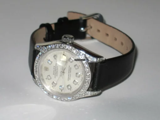 Fine Replica Rolex Datejust Self Winding Automatic 26mm White Gold Case Womens Watch - Image 3