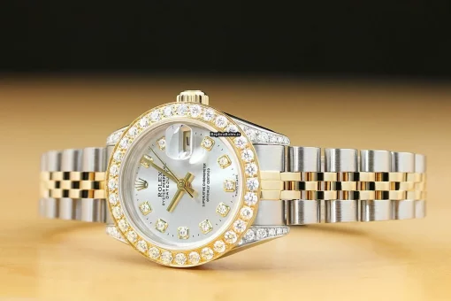 Fabulous Replica Rolex Lady-datejust 69173 Caliber 2135 Automatic Movement 26mm Steel Case Womens Watch - Image 2