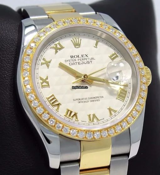 Inexpensive Fakes Rolex Datejust 116233 Automatic Movement 36mm Gold/steel Case Watch