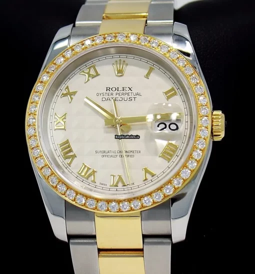 Inexpensive Fakes Rolex Datejust 116233 Automatic Movement 36mm Gold/steel Case Watch - Image 4
