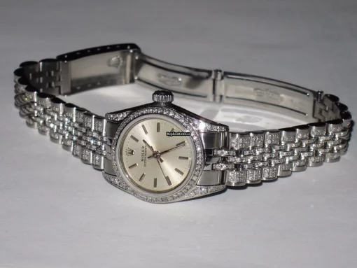Epic Fake Rolex Datejust Self Winding Automatic 26mm Steel Case Womens Watch - Image 4