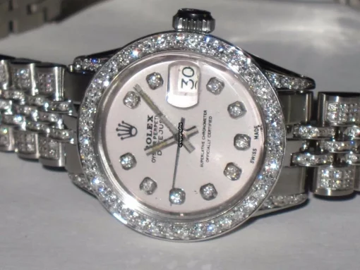 Stylish Copies Rolex Datejust Self Winding Automatic 26mm Steel Case Womens Watch