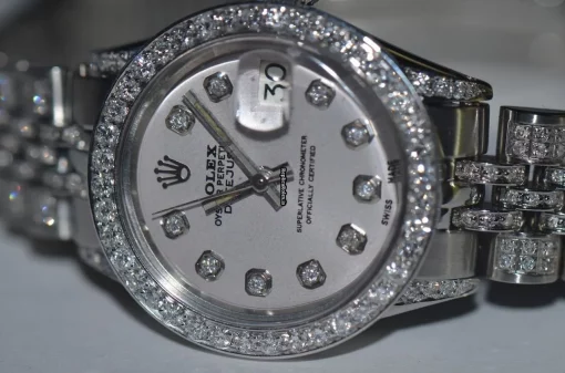 Stylish Copies Rolex Datejust Self Winding Automatic 26mm Steel Case Womens Watch - Image 3