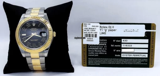 Trustworthy Knockoff Rolex Datejust II 116333 Automatic Movement 41mm Gold/steel Case Watch - Image 11