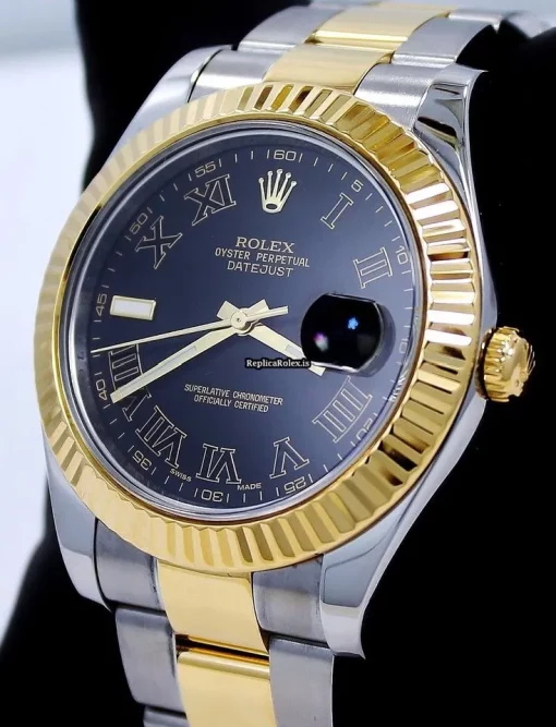 Trustworthy Knockoff Rolex Datejust II 116333 Automatic Movement 41mm Gold/steel Case Watch - Image 2