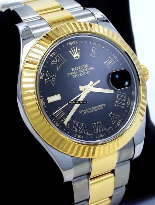 Trustworthy Knockoff Rolex Datejust II 116333 Automatic Movement 41mm Gold/steel Case Watch - Image 3