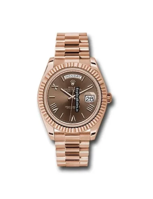 Swiss Replica Rolex Day-date 40 228235 Caliber 3255 Automatic Movement 40mm Rose Gold Case Mens/unisex Watch