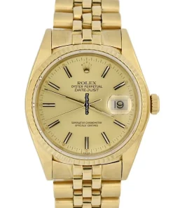 Design Fake Rolex Datejust 16018 Caliber 3035 Automatic Movement 36mm Yellow Gold Case Mens/unisex Watch