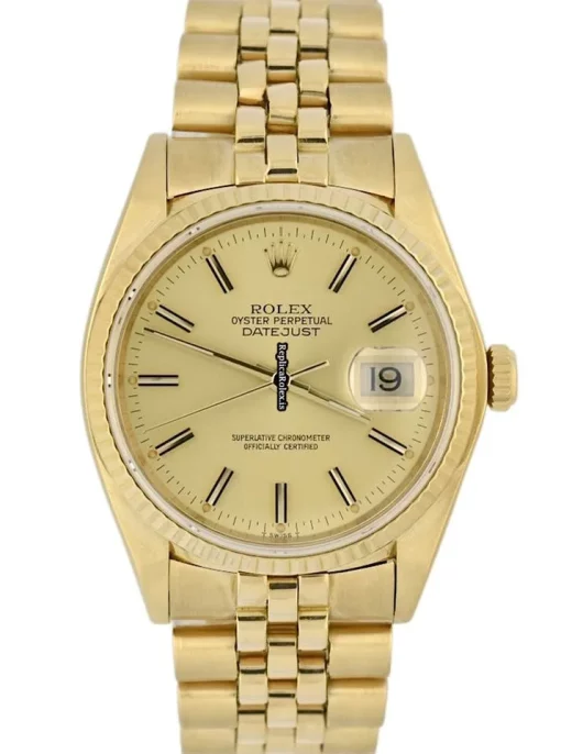 Design Fake Rolex Datejust 16018 Caliber 3035 Automatic Movement 36mm Yellow Gold Case Mens/unisex Watch