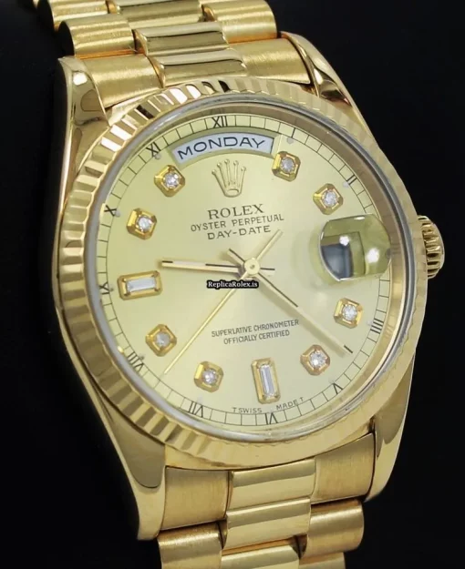 Fine Imitation Rolex Day-date 36 18238 Automatic Movement 36mm Yellow Gold Case Watch
