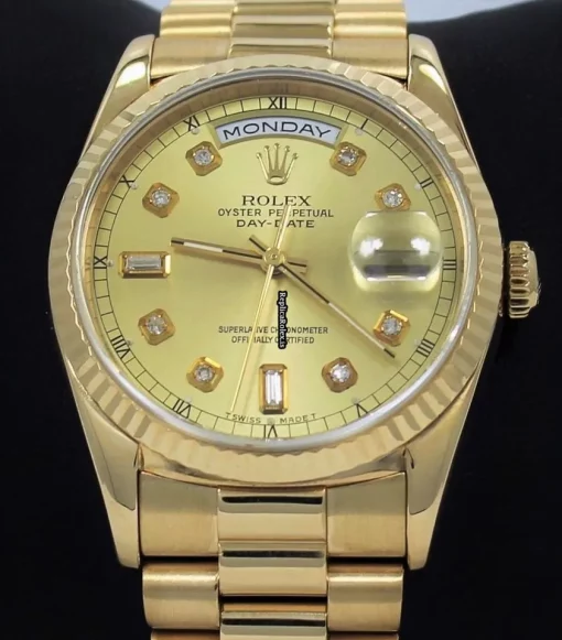Fine Imitation Rolex Day-date 36 18238 Automatic Movement 36mm Yellow Gold Case Watch - Image 2