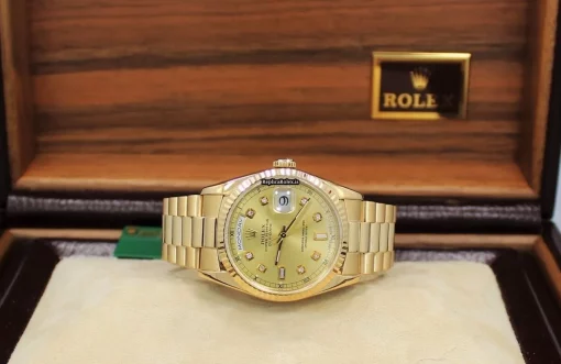 Fine Imitation Rolex Day-date 36 18238 Automatic Movement 36mm Yellow Gold Case Watch - Image 5