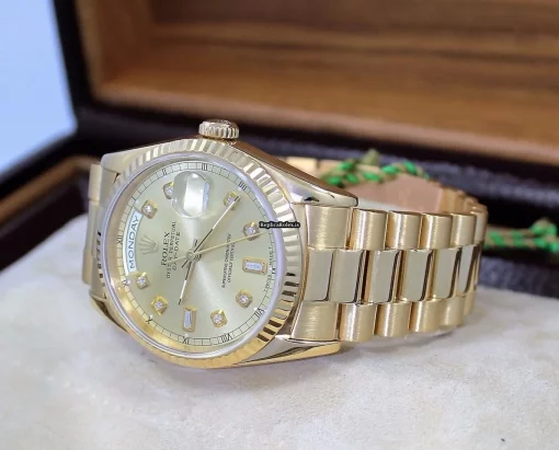 Fine Imitation Rolex Day-date 36 18238 Automatic Movement 36mm Yellow Gold Case Watch - Image 6