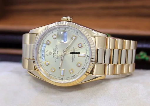 Fine Imitation Rolex Day-date 36 18238 Automatic Movement 36mm Yellow Gold Case Watch - Image 7