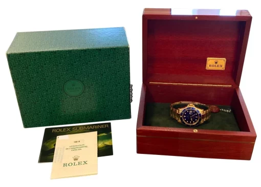 Perfect Replica Rolex Submariner Date 16618 Caliber 3135 Automatic Movement 40mm Yellow Gold Case Mens/unisex Watch - Image 6