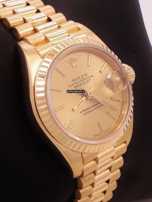 Cool Fake Rolex Lady-datejust 69178 Automatic Movement 26mm Yellow Gold Case Womens Watch