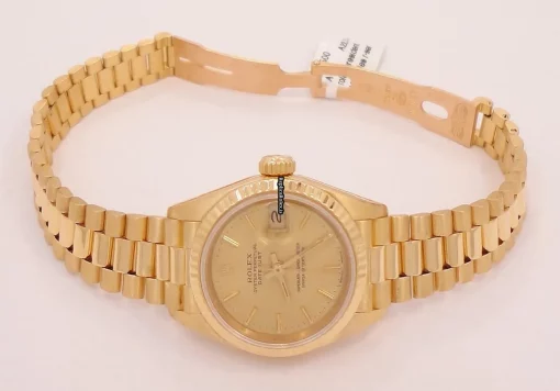 Cool Fake Rolex Lady-datejust 69178 Automatic Movement 26mm Yellow Gold Case Womens Watch - Image 6