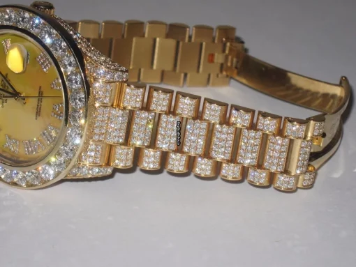 Popular Replica Rolex Day-date II Self Winding Automatic 41mm Yellow Gold Case Mens/unisex Watch - Image 4