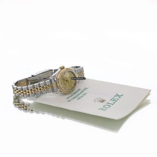 Attractive Clone Rolex Lady-datejust 69173 Caliber 2135 Automatic Movement 26mm Gold/steel Case Womens Watch - Image 2