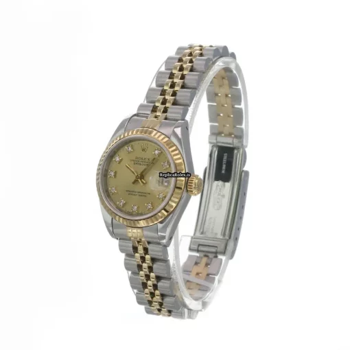 Attractive Clone Rolex Lady-datejust 69173 Caliber 2135 Automatic Movement 26mm Gold/steel Case Womens Watch - Image 6