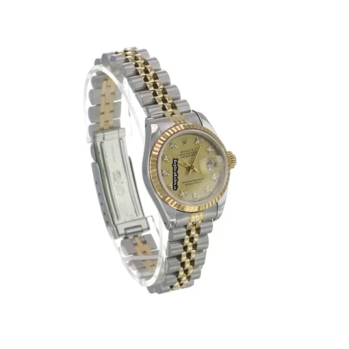 Attractive Clone Rolex Lady-datejust 69173 Caliber 2135 Automatic Movement 26mm Gold/steel Case Womens Watch - Image 7