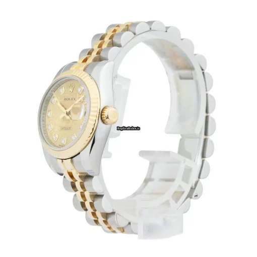 Top Replica Rolex Lady-datejust 179173 Caliber 2235 Automatic Movement 26mm Gold/steel Case Womens Watch - Image 2