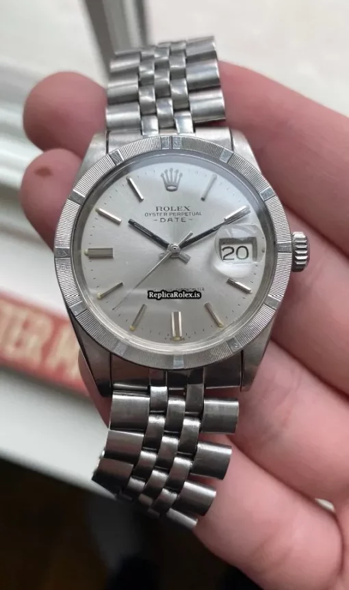 Lovely Fake Rolex Oyster Perpetual Date 1501 Caliber 1570 Automatic Movement 34x42mm Steel Case Mens/unisex Watch - Image 3