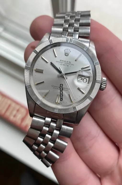 Lovely Fake Rolex Oyster Perpetual Date 1501 Caliber 1570 Automatic Movement 34x42mm Steel Case Mens/unisex Watch - Image 5