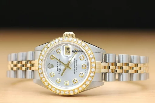 Excellent Replica Rolex Lady-datejust 69173 Caliber 2135 Automatic Movement 26mm Steel Case Womens Watch - Image 3